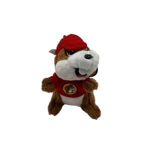 NEW Buc-ee's Beaver w/Red Beanie Mini Plush Backpack Clip KeyChain NWT